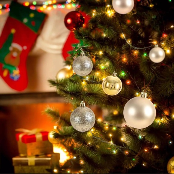 24pcs Mini Christmas Ball Ornaments Christmas Decorations Tree Balls - Picture 3 of 3